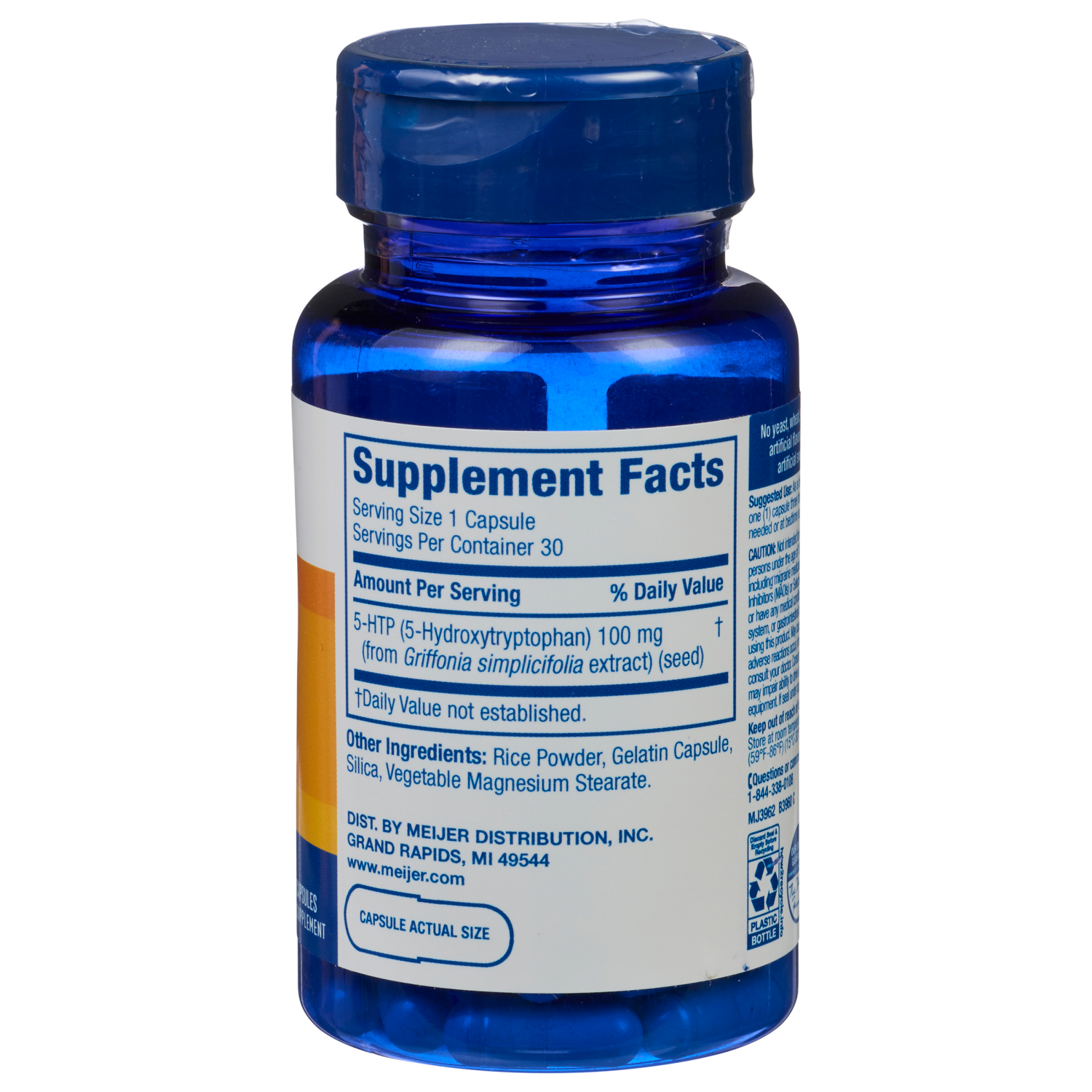 slide 3 of 3, MEIJER WELLNESS Meijer Natural L-5 HTP Capsules, 30 ct; 100 mg