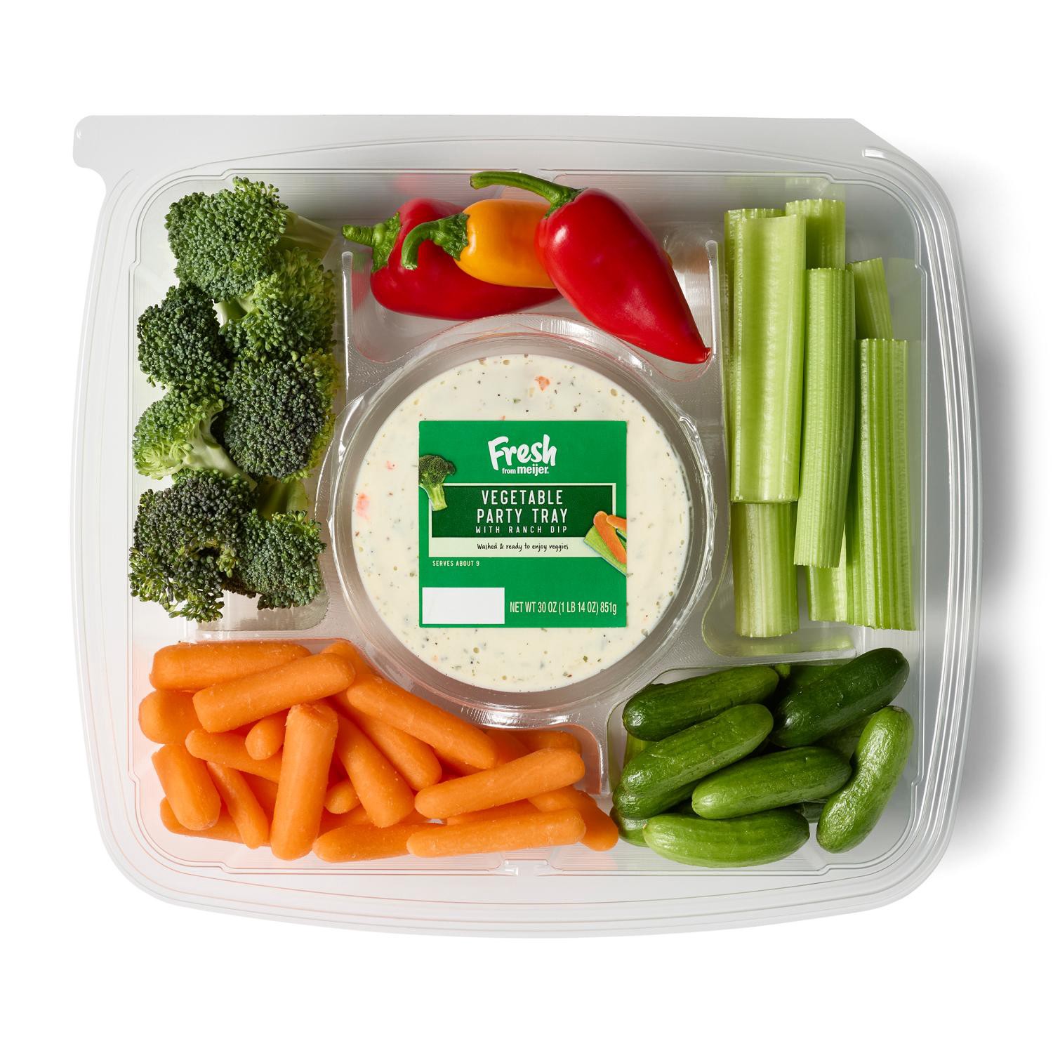slide 1 of 3, Fresh From Meijer Vegetable Party Tray, 30 Oz, 30 oz