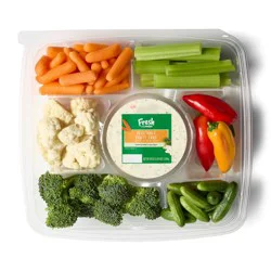 Fresh From Meijer Vegetable Party Tray With Ranch Dip 40 Oz.