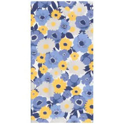 Room & Retreat Field Blossoms Blue Print Dual Kitchen Towel, 16 In X 26 In