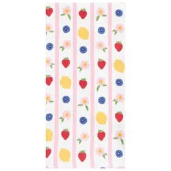 Room & Retreat Berry Lemon Flower Stripe Dual Kitchen Towel, 16 In X 26 In