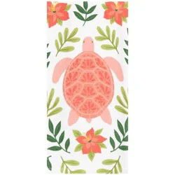 Room & Retreat Hibiscus Turtle Dual Kitchen Towel, 16 In X 26 In