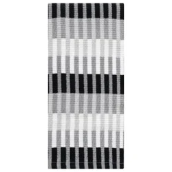 Room & Retreat Row Of Stripes Textured Fiber Reactive Kitchen Towel, 18 In X 28 In