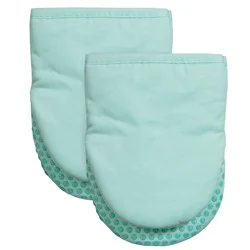 Room & Retreat Wave 2pc Grabber Mitt Set, 5.6 In X 7.5 In