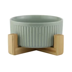 Meijer Ceramic Bowl Green On Stand M