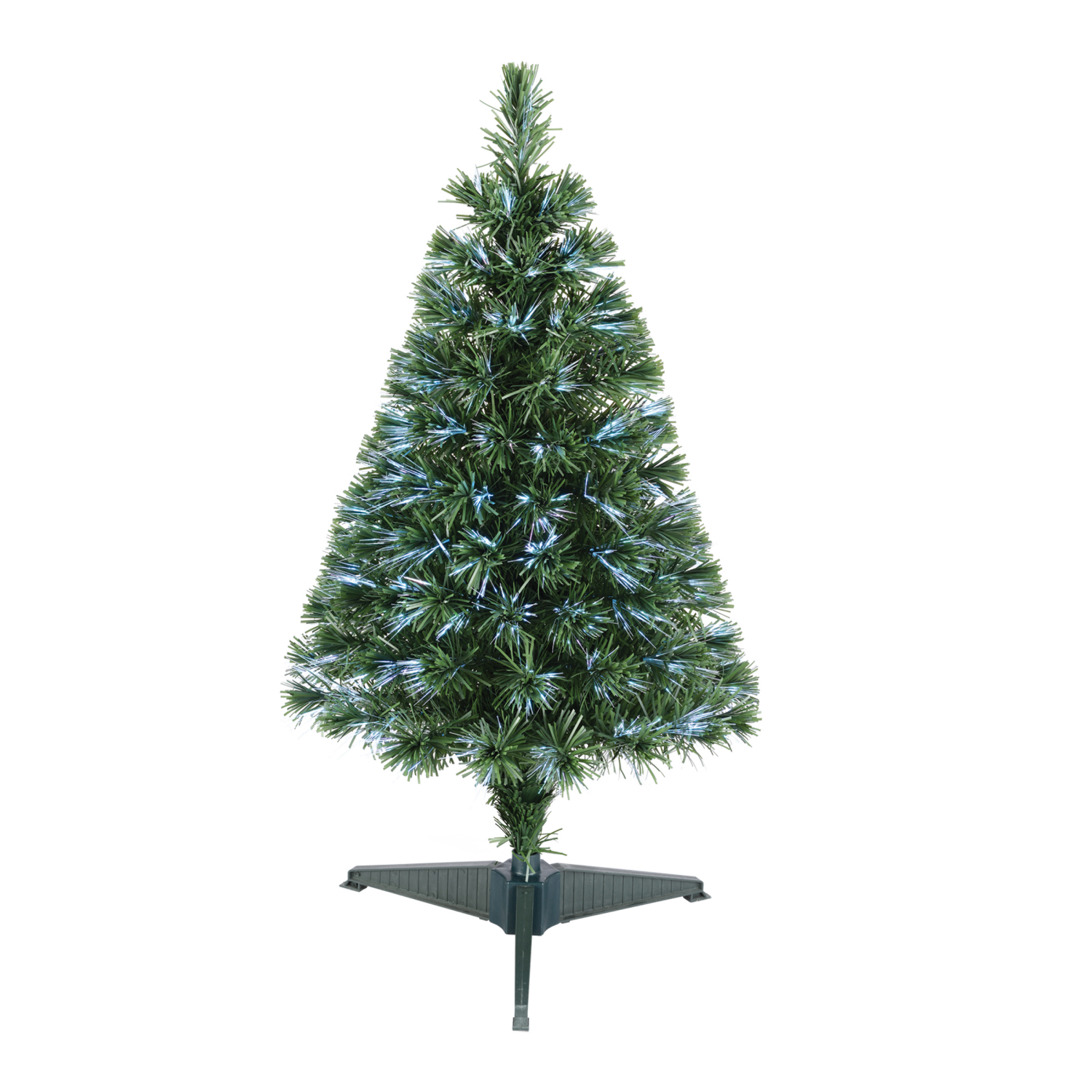 slide 1 of 4, December Home Fiber Optic Tree, 32'' H, 32 in