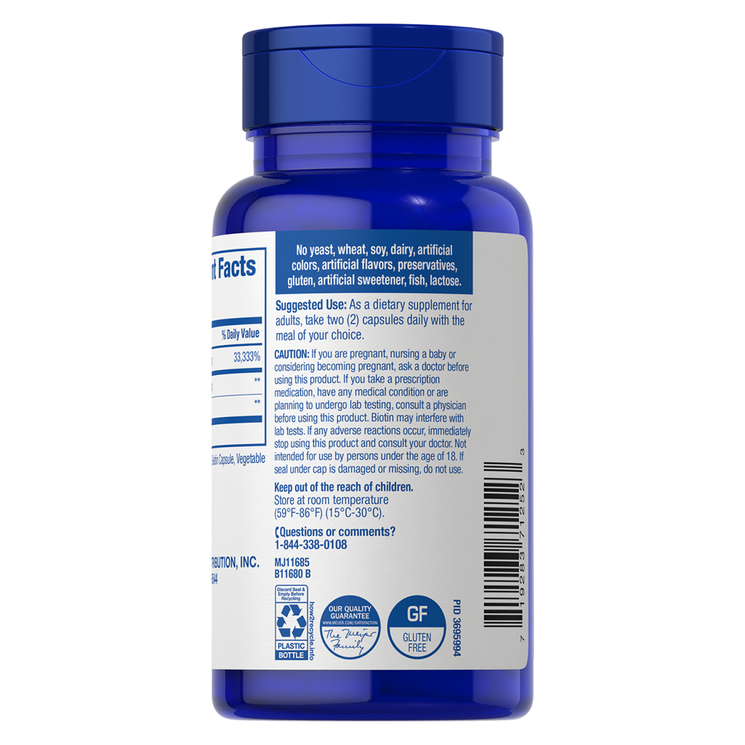 slide 2 of 3, Meijer Wellness Meijer Biotin 10,000 mcg Plus Keratin Tablets, 120 ct; 100 mg