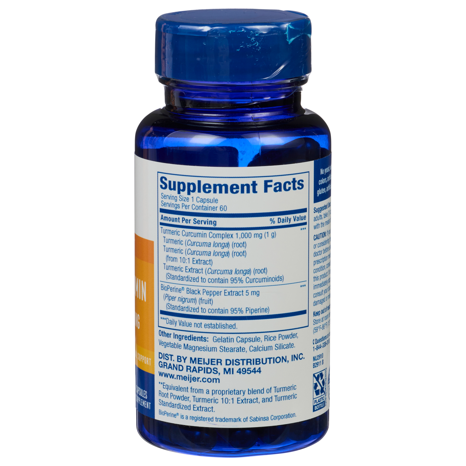 slide 3 of 3, Meijer Herbal Turmeric Curcumin *, 1000 mg