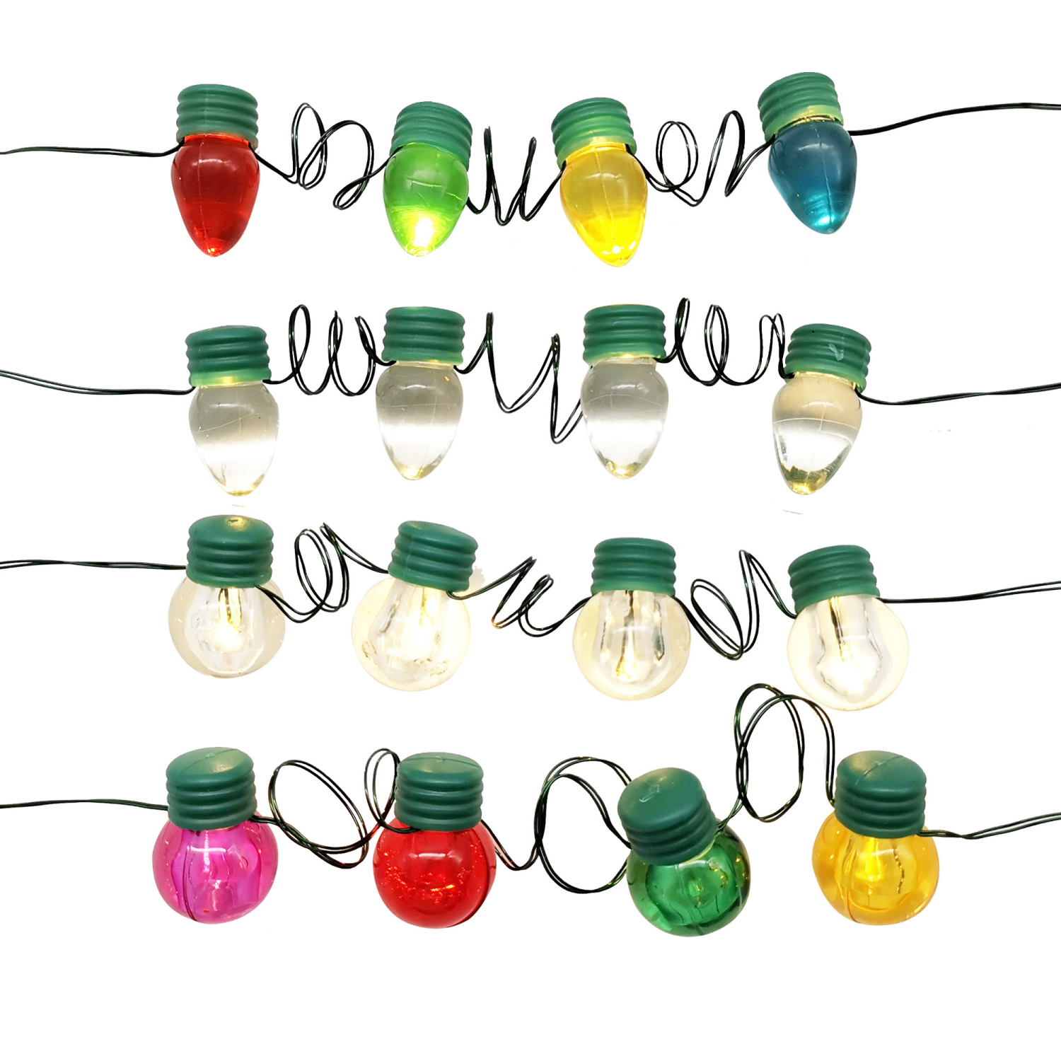 slide 1 of 8, December Home LED Mini Bulb/Globe Lights /, Assorted Styles, 8 ft, 24 ct