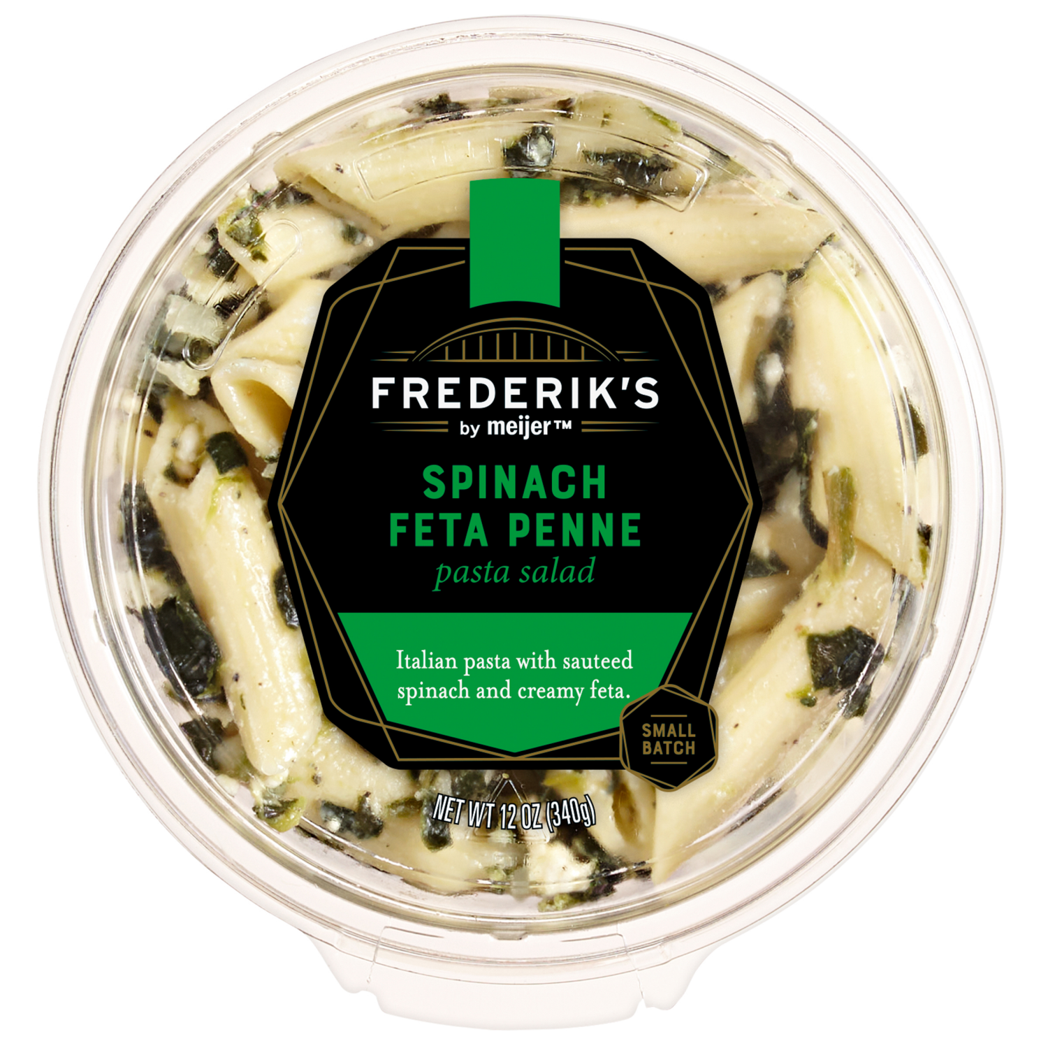 slide 1 of 3, FREDERIKS BY MEIJER Frederik's by Meijer Spinach Feta Penne Pasta Salad, 12 oz., 12 oz