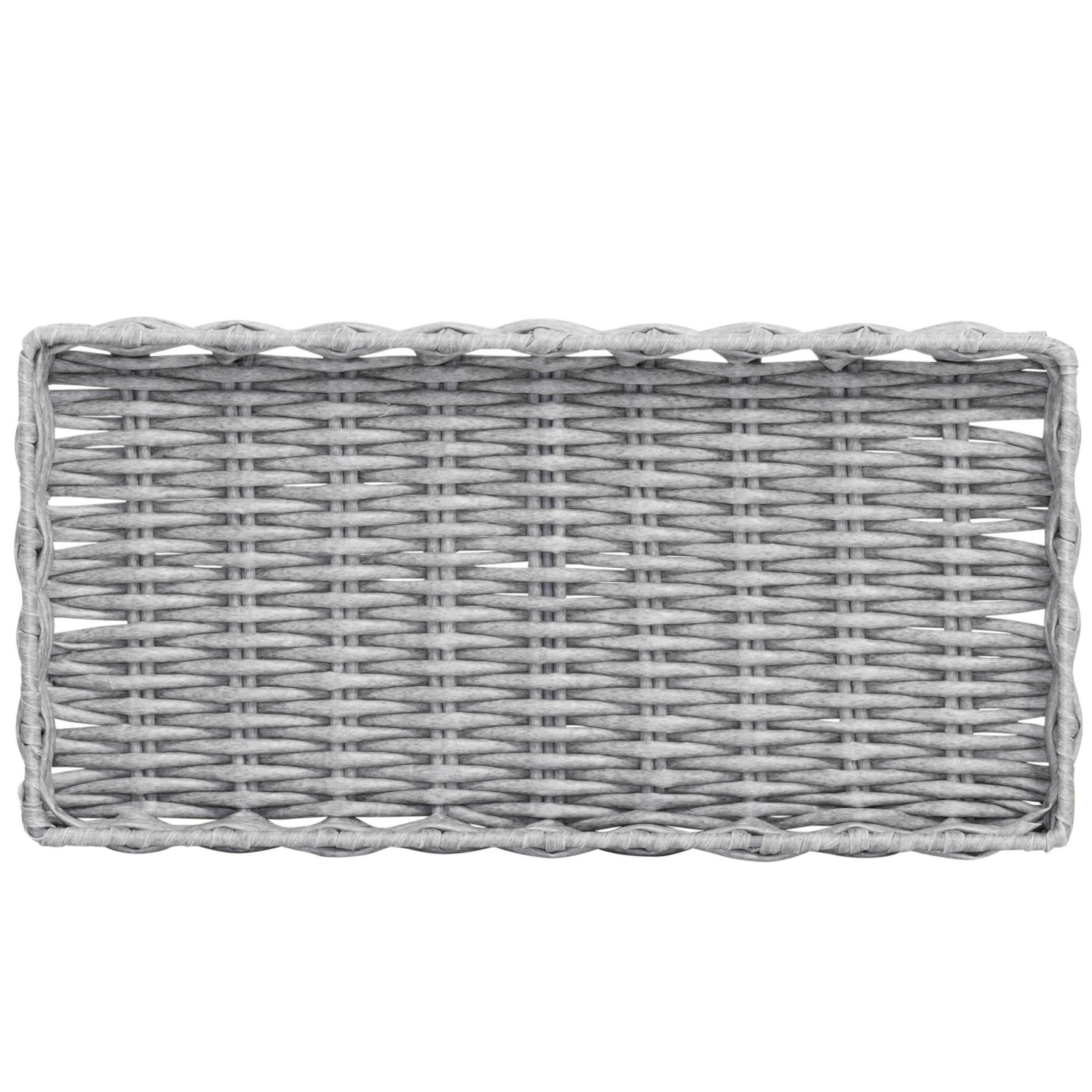 slide 4 of 5, Room & Retreat Rectangular Resin Storage Basket Tray, 14 x 7 x 2 in, Gray, 1 ct