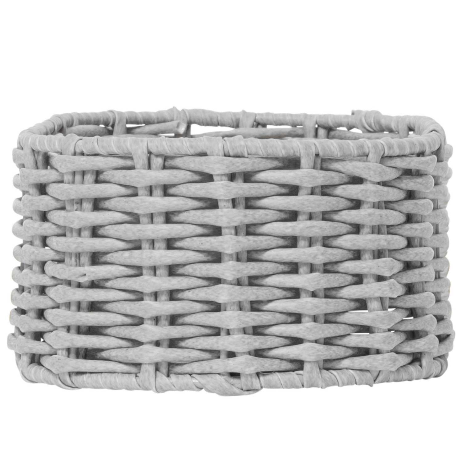 slide 2 of 5, Room & Retreat Oval Resin Storage Basket, 13 x 6 x 3.5 in, Cream, 1 ct