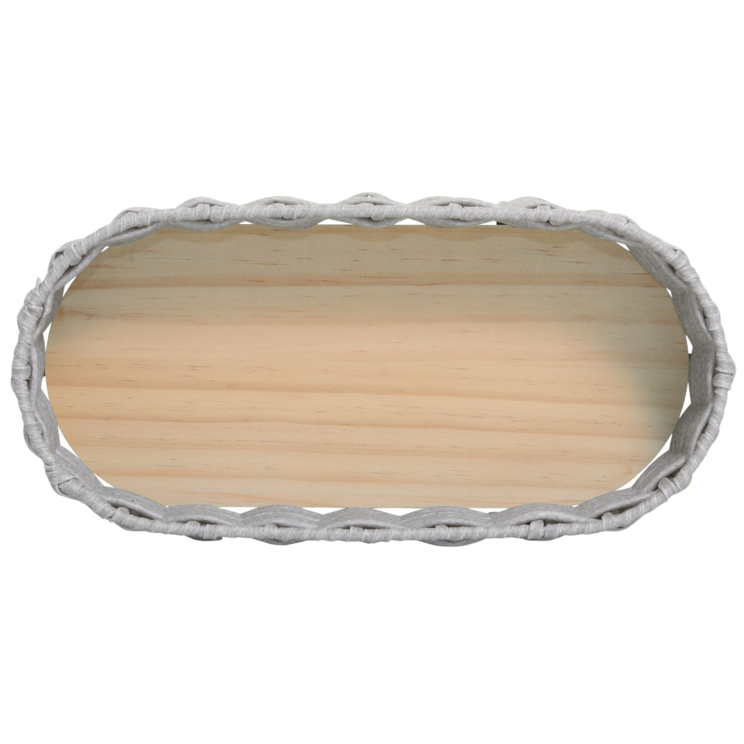 slide 4 of 5, Room & Retreat Oval Resin Storage Basket, 13 x 6 x 3.5 in, Cream, 1 ct