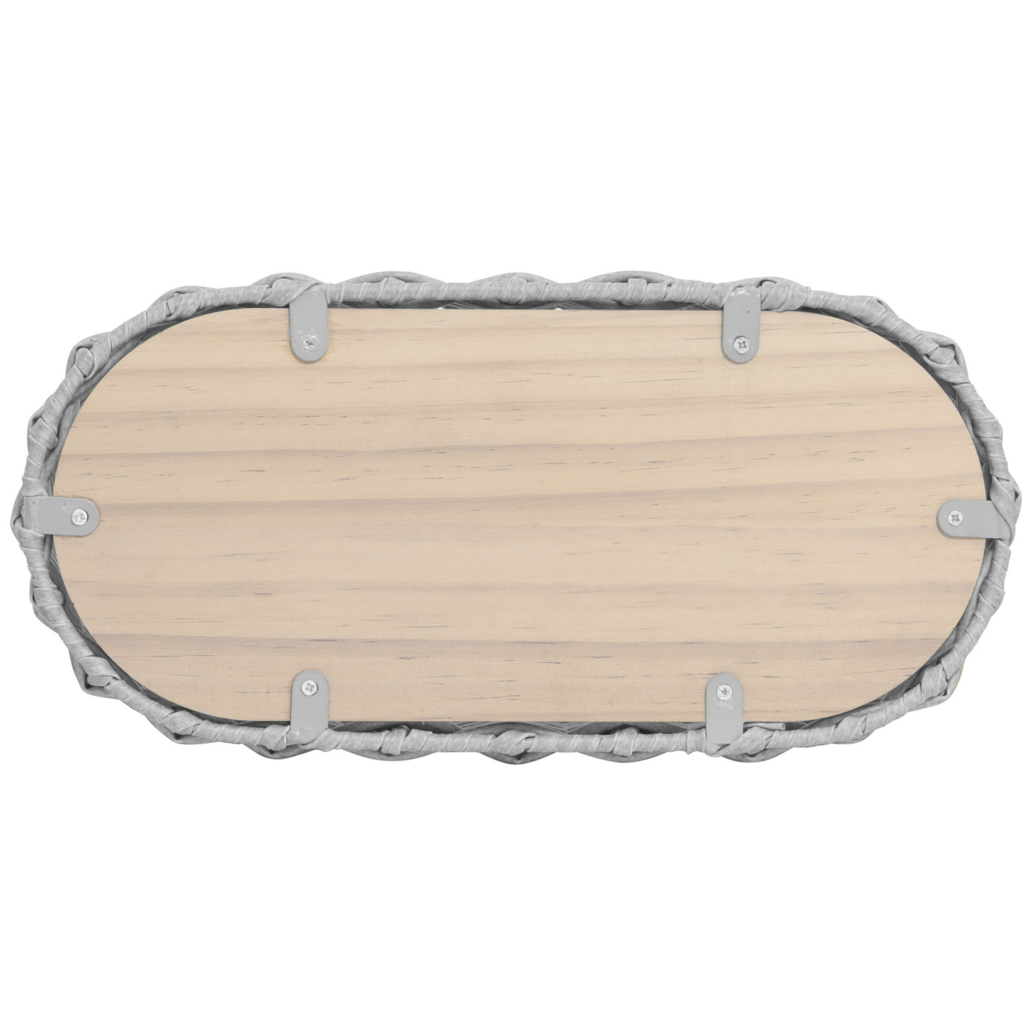 slide 5 of 5, Room & Retreat Oval Resin Storage Basket, 13 x 6 x 3.5 in, Cream, 1 ct