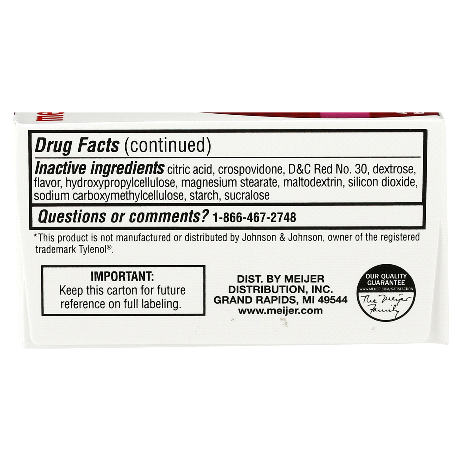 slide 2 of 2, Meijer Jr. Strength Pain Relief Rapid Melts, Bubblegum Flavor, 24 ct