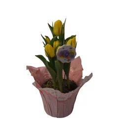 FLORAL & VINE Floral And Vine Holiday Tulip Bulb, 6"