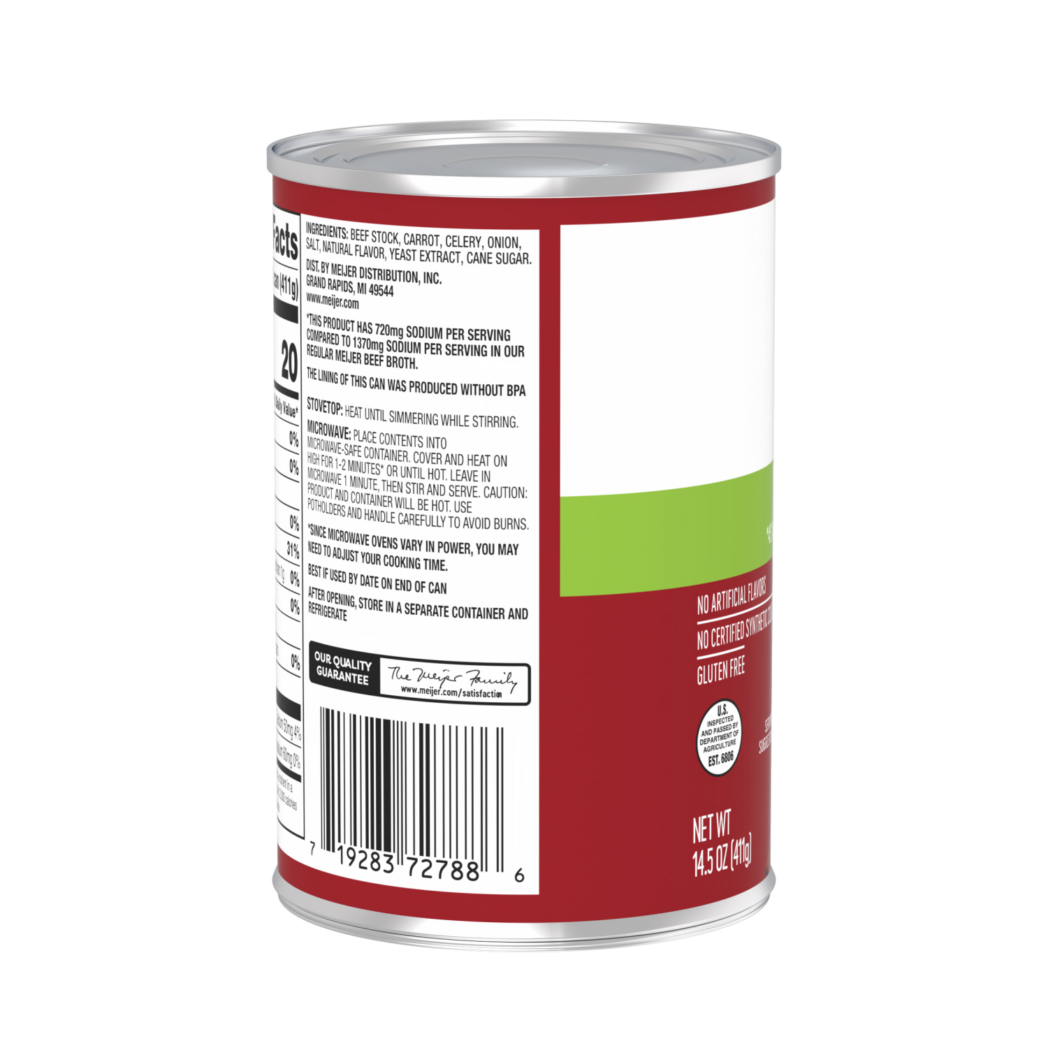 slide 3 of 5, Meijer Reduced Sodium Beef Broth, 14.5 oz, 14.5 oz