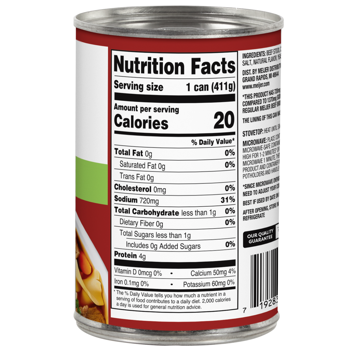 slide 4 of 5, Meijer Reduced Sodium Beef Broth, 14.5 oz, 14.5 oz