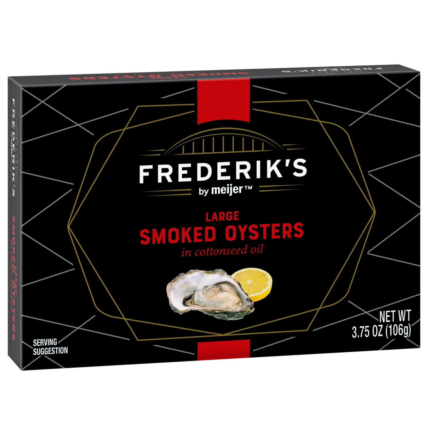 slide 4 of 5, Frederiks By Meijer Oysters Smoked Large 3.7 Oz, 3.7 oz
