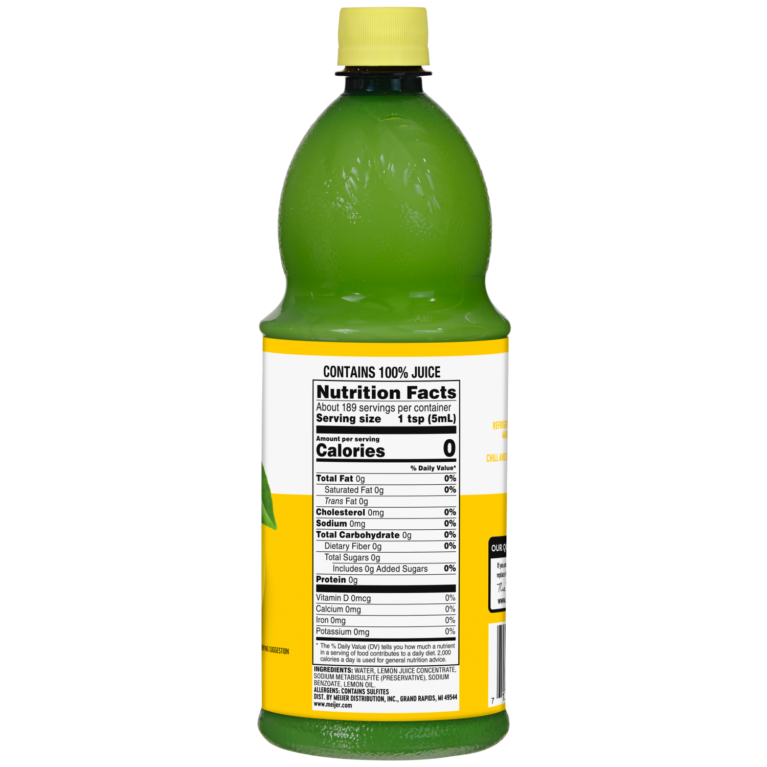 slide 3 of 3, Meijer 100% Lemon Juice, 32 oz, 32 oz