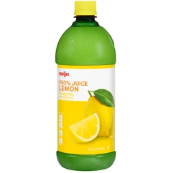 Meijer 100% Lemon Juice, 32 oz