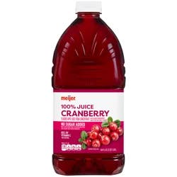 Meijer 100% Cranberry Juice, 64 oz