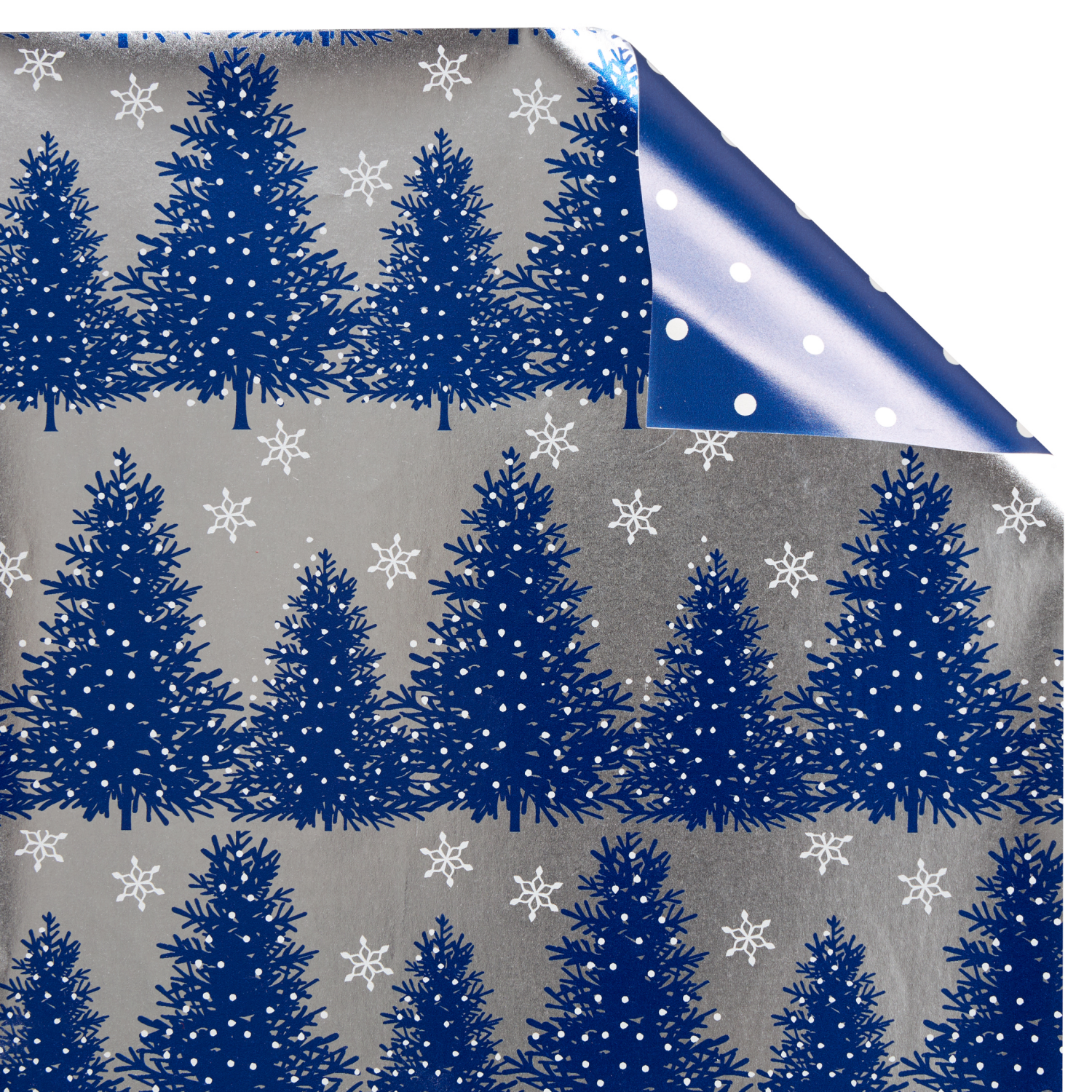slide 1 of 1, December Home Meijer Reversible Foil Wrap, 30 in x 45 Sq ft, Trees, 45 sq ft