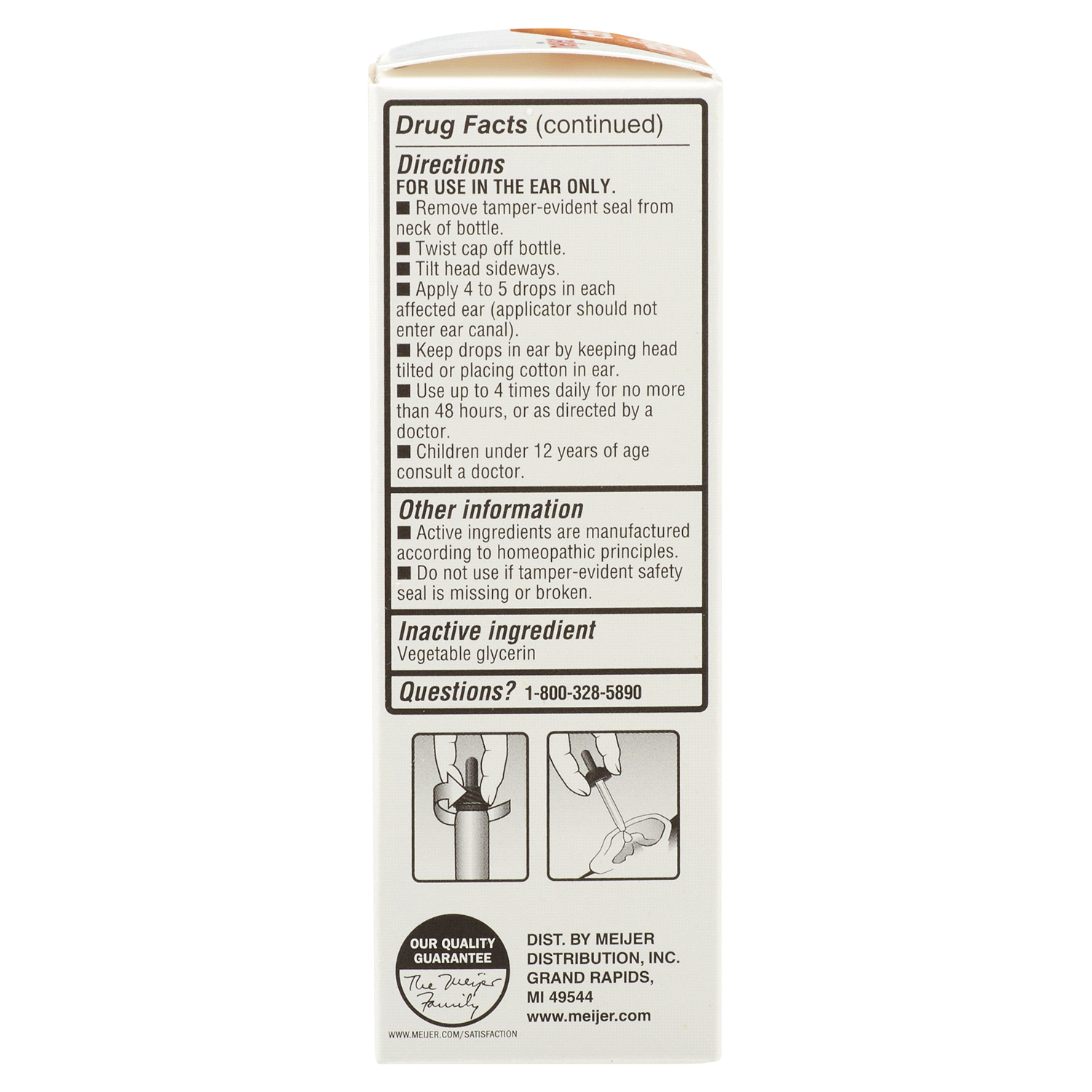 slide 3 of 3, Meijer Ear Relief Ear Drops, 0.4 oz