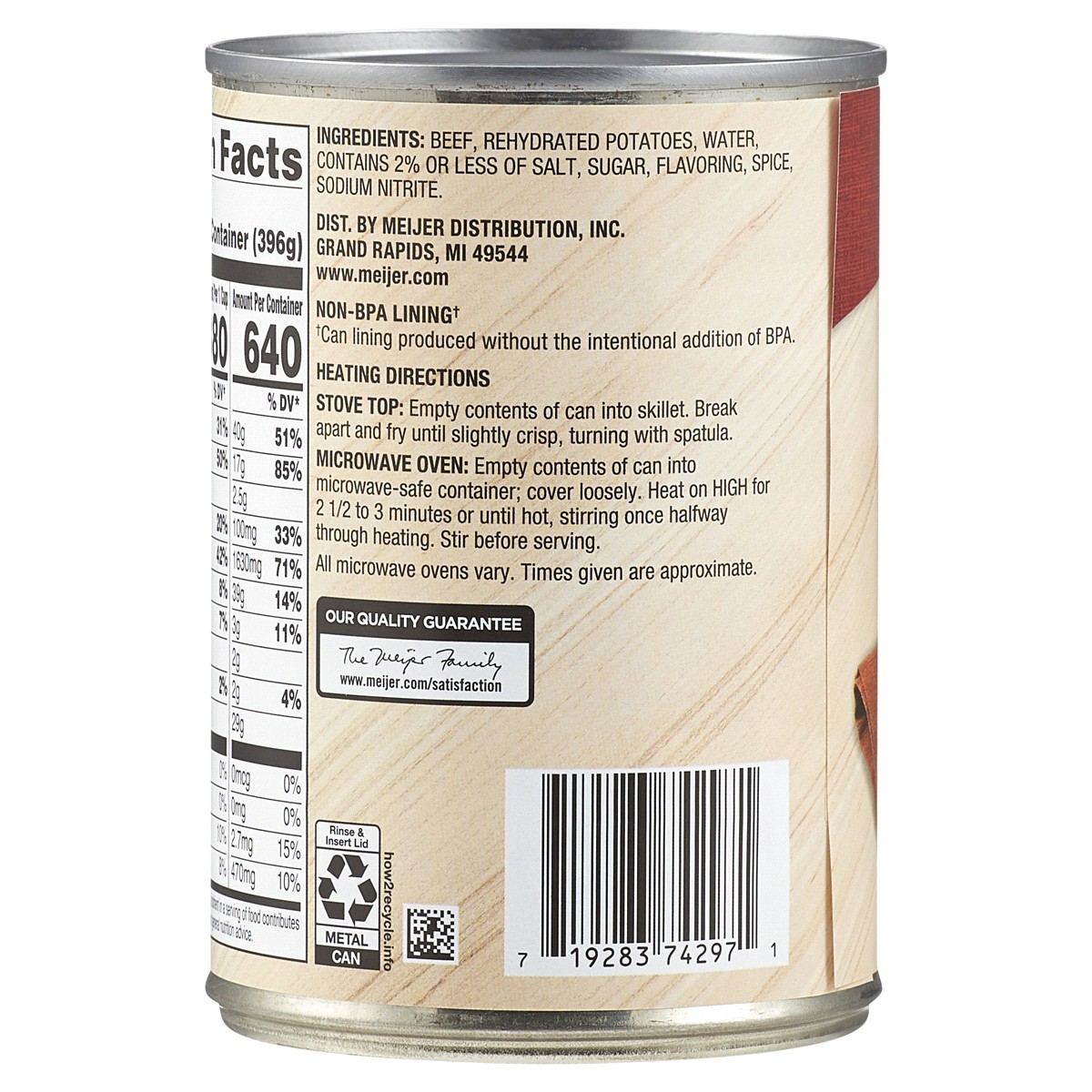 slide 3 of 5, Meijer Corned Beef Hash, 14 oz