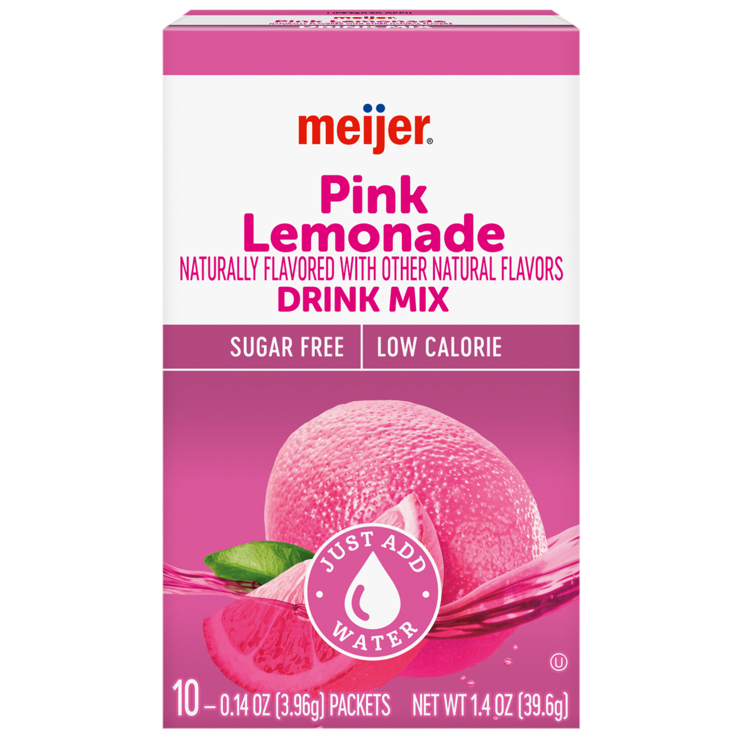 slide 1 of 8, Meijer Pink Lemonade Drink Mix - 10 ct, 10 ct