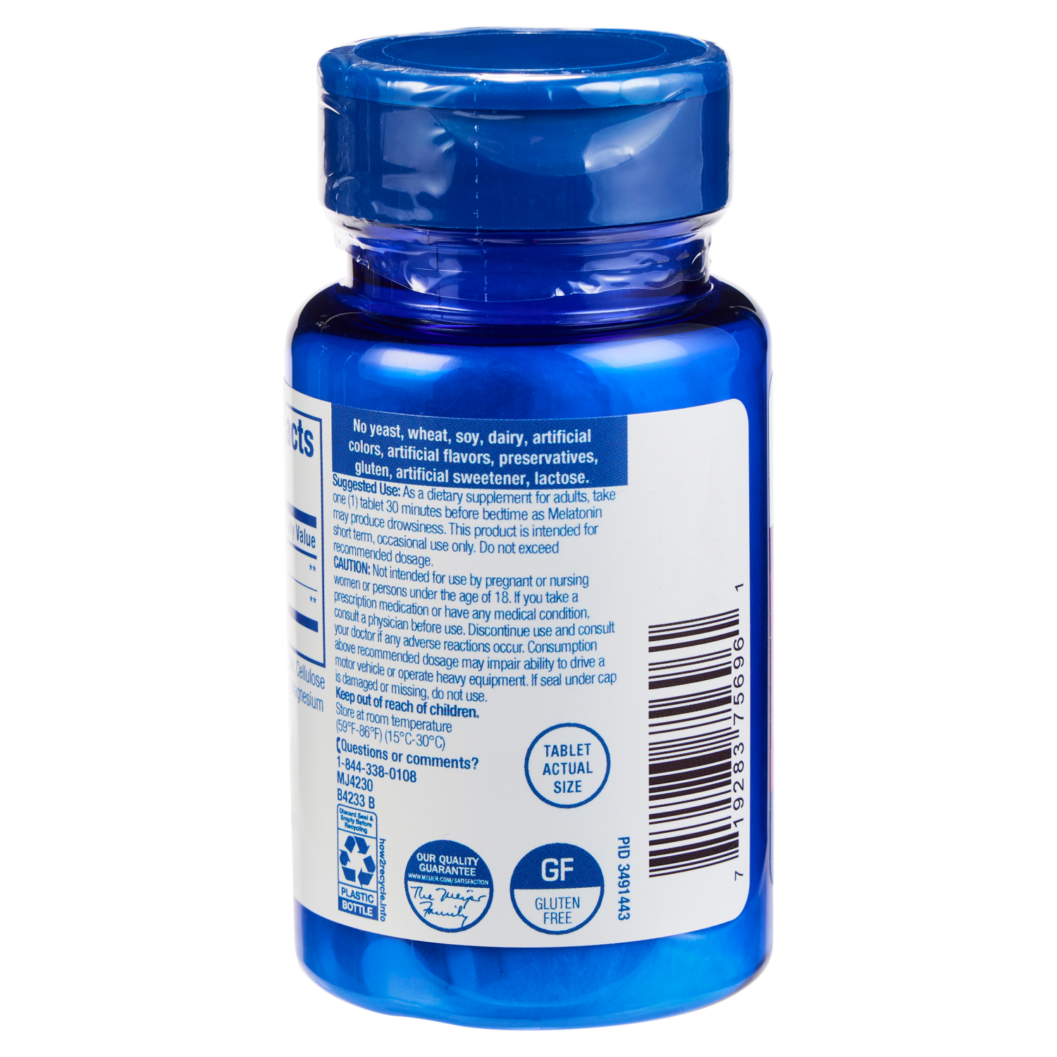 slide 2 of 3, MEIJER WELLNESS Meijer Melatonin With Lemon Balm, 60 ct; 10 mg