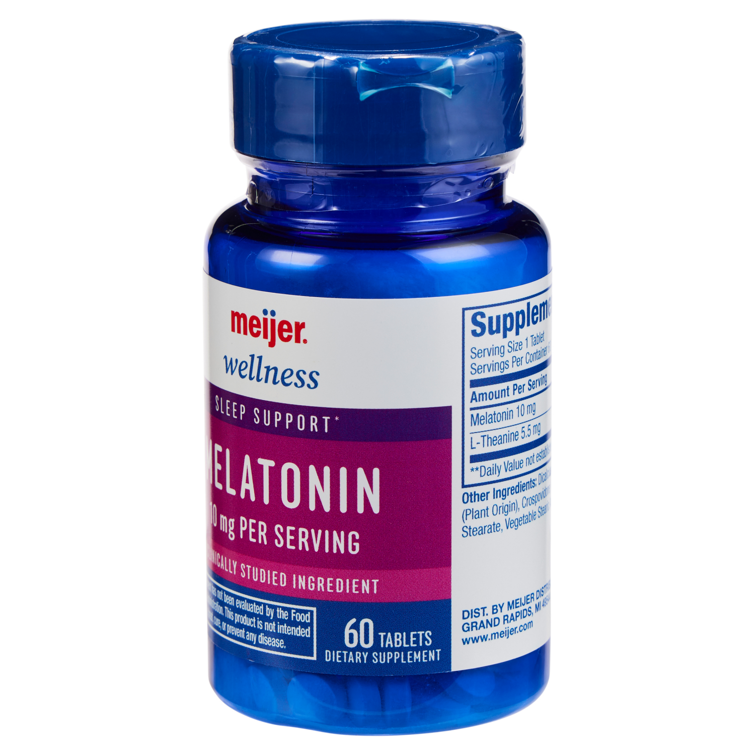 slide 3 of 3, MEIJER WELLNESS Meijer Melatonin With Lemon Balm, 60 ct; 10 mg