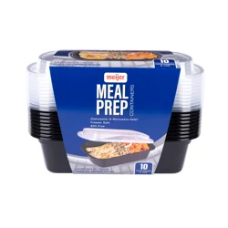 Meijer 38oz Rectangular One Section Meal Prep 10 ct.