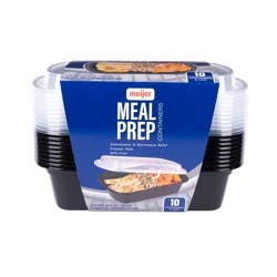 Meijer 38oz Rectangular One Section Meal Prep 10 ct.