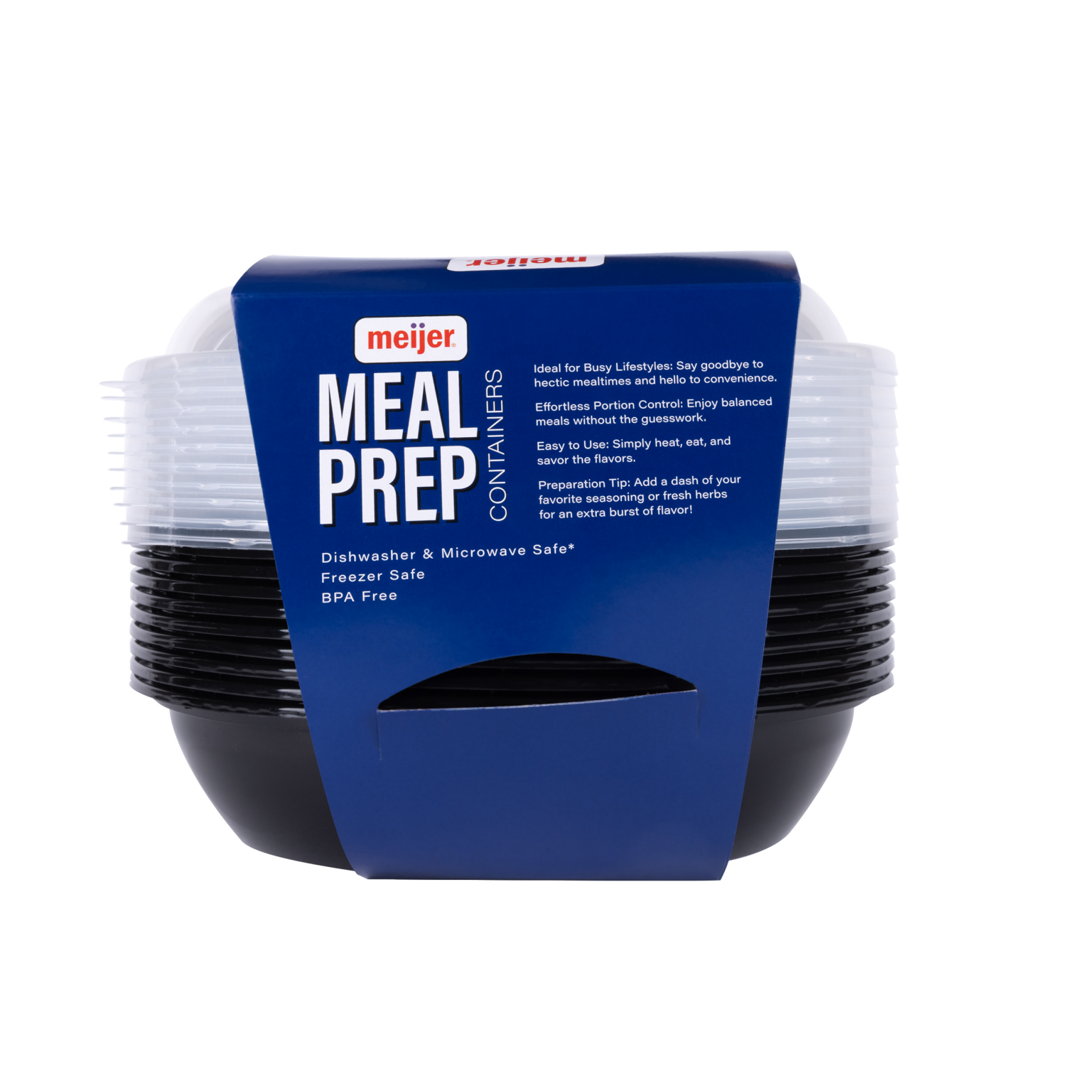 slide 2 of 7, Meijer 28oz Round One Section Meal Prep 10 ct., 28 oz, 10 ct