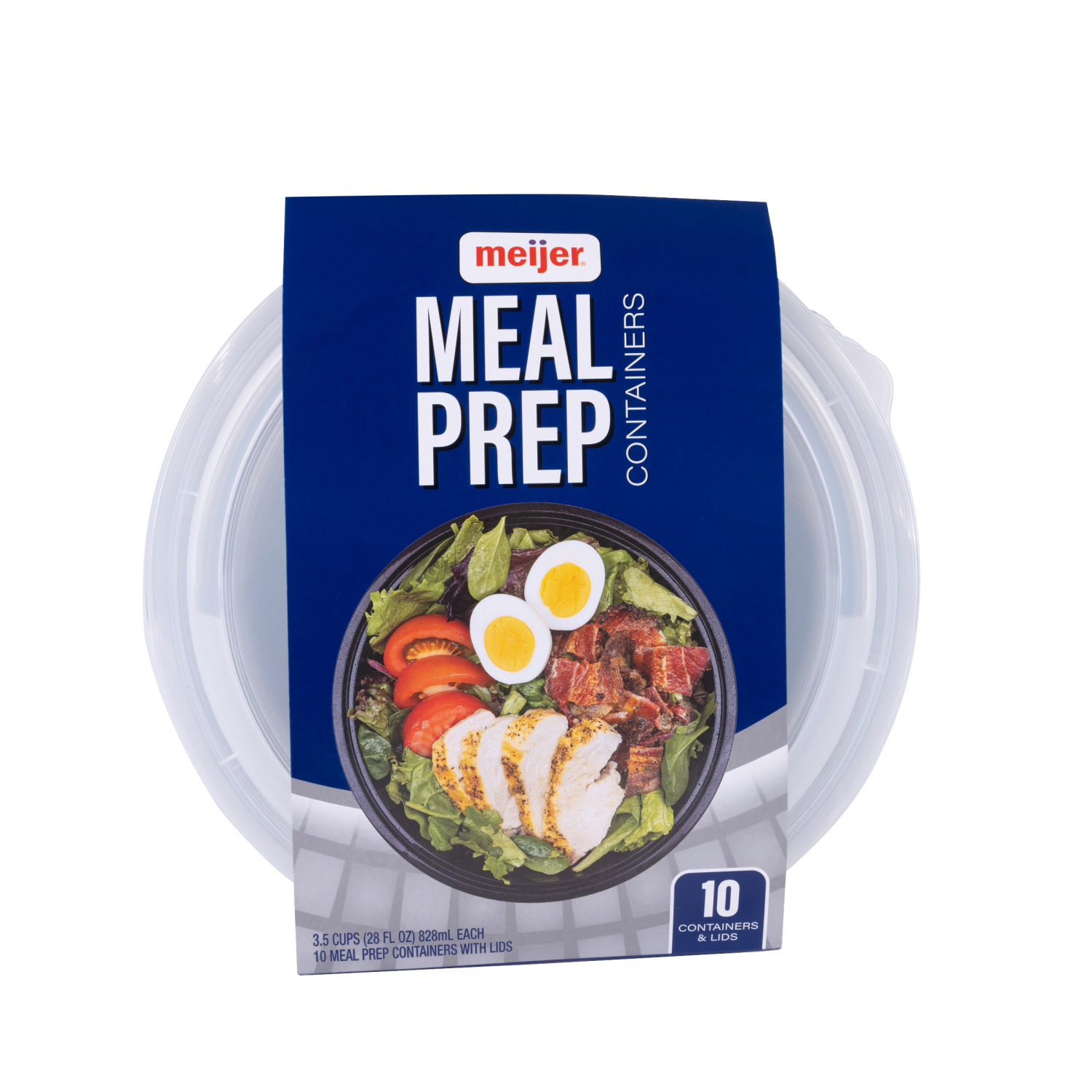 slide 7 of 7, Meijer 28oz Round One Section Meal Prep 10 ct., 28 oz, 10 ct