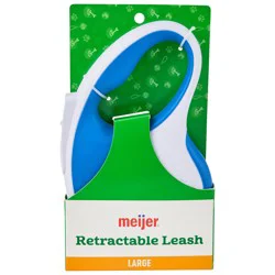 Meijer Retractable Leash Blue/grey Lg