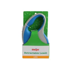 Meijer Retractable Leash Blue/grey Lg