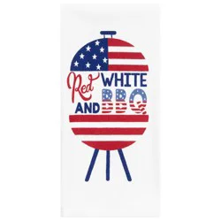 Meijer Corporate Seasonal Mcs Americana Red, White, Bbq Kitchen Towel, 16 In X 26 In