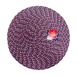 Meijer Corporate Seasonal Mcs Americana Twist Round Placemat, 15 In