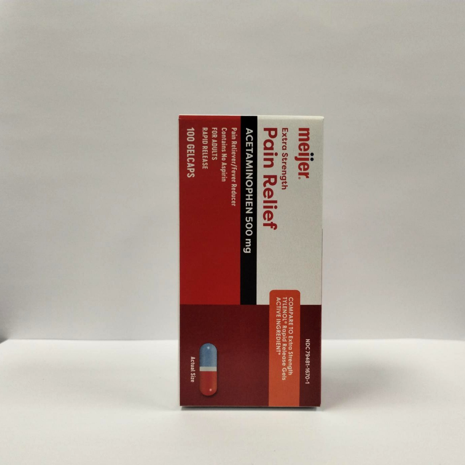 slide 4 of 7, Meijer Pain Relief 500mg Acetaminophen, 500 mg