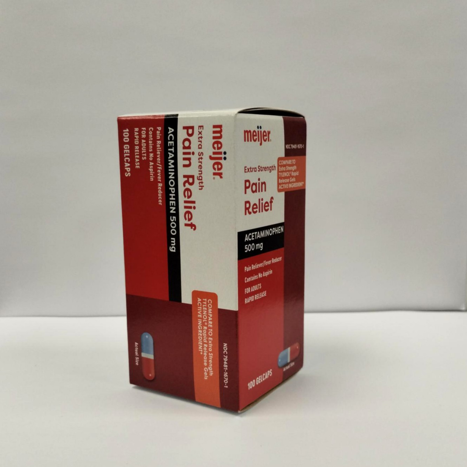 slide 5 of 7, Meijer Pain Relief 500mg Acetaminophen, 500 mg