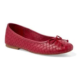 Falls Creek Women's Lilah Woven Flat, Red, Size 6