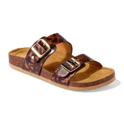 Falls Creek Women's Cate Tortoise Print Brown,size 10