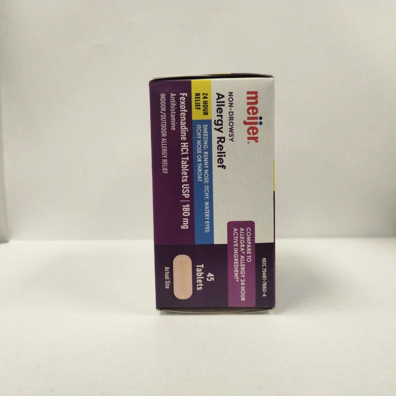 slide 4 of 7, Meijer Non-Drowsy Allergy Relief 24 Hour, 45 ct