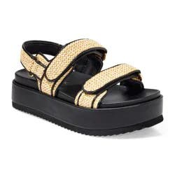 Falls Creek Women's Isla Raffia Sandal, Tan, Size 9