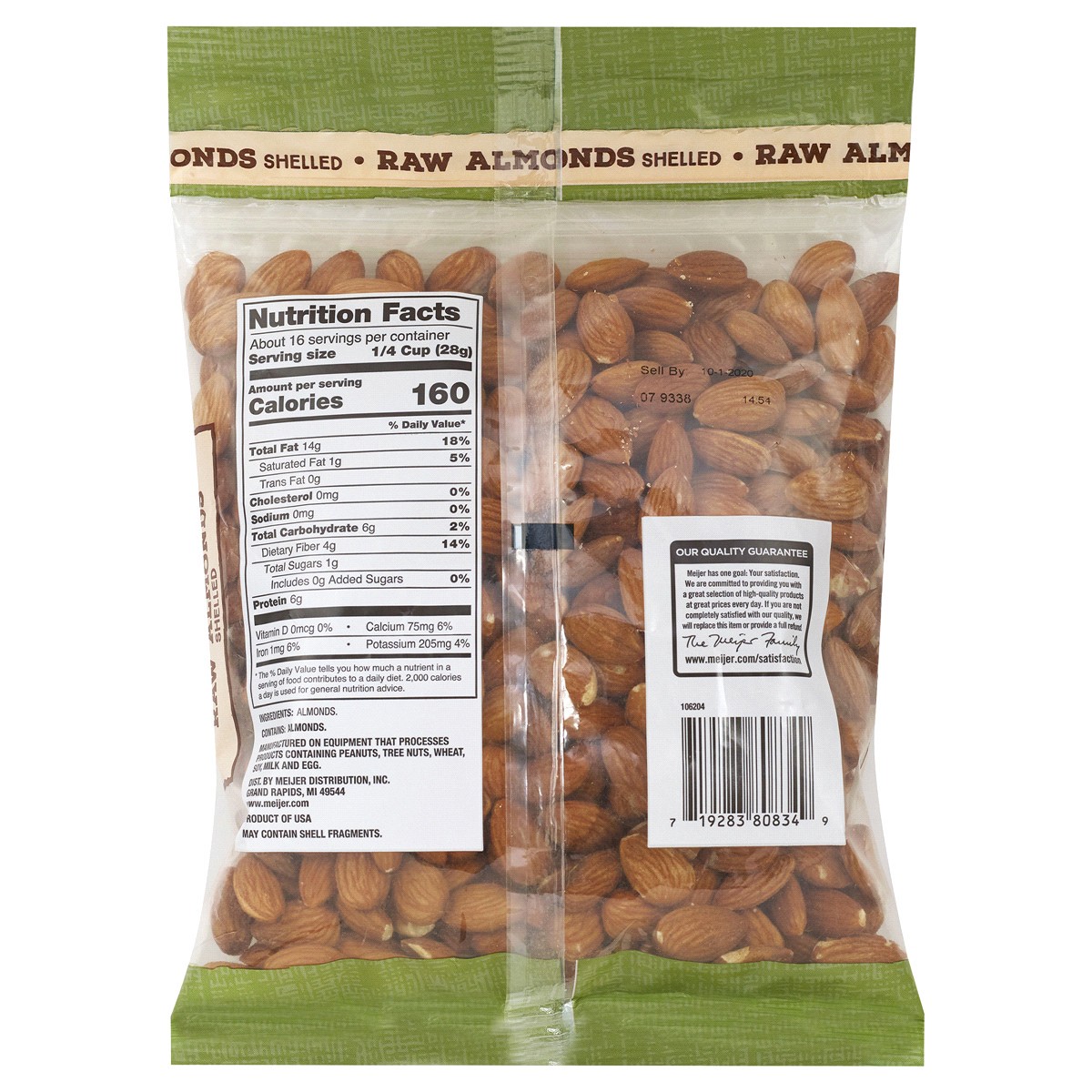 slide 2 of 2, Fresh from Meijer Raw Shelled Almonds - 16 oz, 16 oz