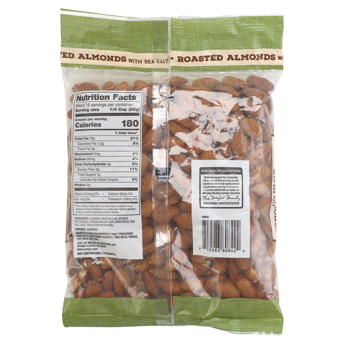 slide 2 of 2, Fresh from Meijer Roasted Almonds with Sea Salt - 16 oz, 16 oz