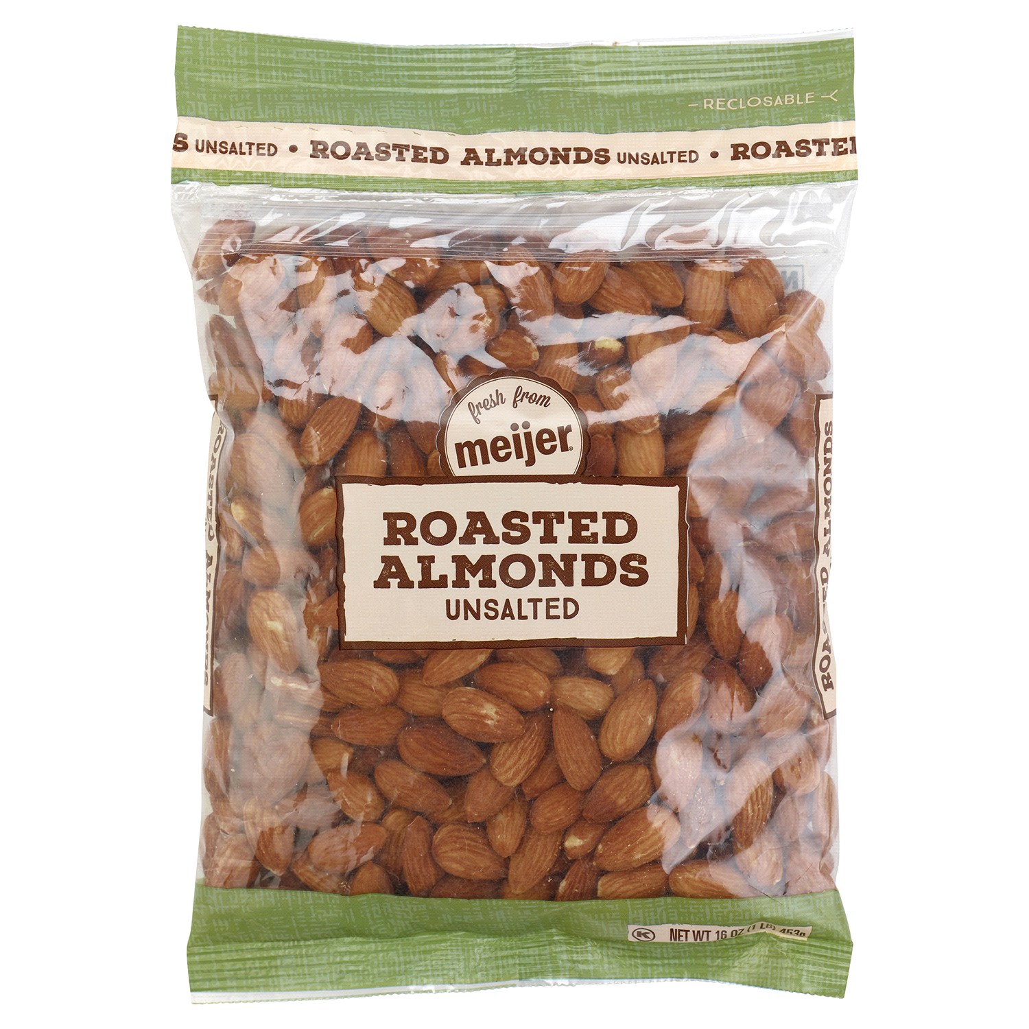 slide 1 of 2, Fresh from Meijer Roasted Unsalted Almonds, 16 oz