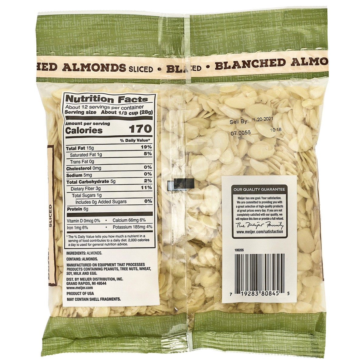 slide 2 of 2, Fresh from Meijer Blanched Sliced Almonds, 12 oz